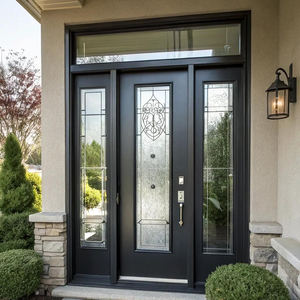 Puerta de Entrada de Aluminio Estilo Americano ZEKIN para Casa Moderna, Puerta de Seguridad Exterior para Villa con Certificación CE ISO NFRC - Product Image 5