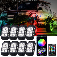 Luz de chasis RGB para coche, luz de ambiente de vehículo todoterreno modificada, luz decorativa LED colorida para coche, aplicación + control remoto
