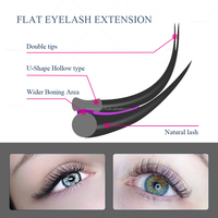 DANIKE Double Conseils Ellipse Cils Plats 0.15/0.20 C D Curl Cils Plats Classiques Salon Professionnel Utilisation Cils Individuels Plateau