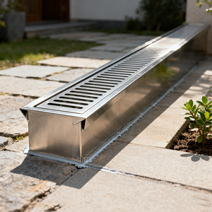 अनुकूलित स्टेनलेस स्टील चैनल वर्षा जल निकासी खाई 201/304 यू-जल निकासी खाई - Product Image 4