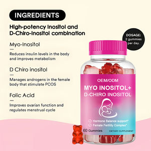 علامة خاصة D-Chiro Inositol Gummies Myo Inositol مكملات الفيتامينات لدعم توازن الهرمونات للبالغين - Product Image 2