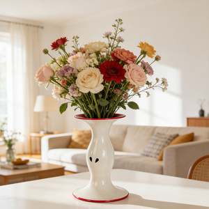 Ceramic Creative Apple Core Shape <strong>Vase</strong> Set of <strong>2</strong> Large and Small Modern Art <strong>Flower</strong> <strong>Vase</strong> for Living Room Shelf Table Home Decor - Product Image 5