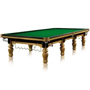 En kaliteli avrupa snooker masası 12ft 10 metre kauçuk yastık katı ahşap ayak bilardo bilardo masası çin üretici