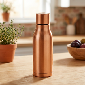 Botella Térmica de Cobre, Diseño Minimalista, Botella de Agua Portátil para Viajes - Product Image 6