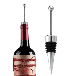 Anpassbare Weinflasche aus Metall Wein-Stopper-Basis Wein-Flaschenstopper Biergetränk personalisierter individueller tragbarer Wein-Stopper