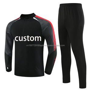 Autumn Winter Football Training Suit Set Half-Zip Long Sleeve Printed Breathable Sports Team Custom Jersey for Adult Unisex - Product Image 2