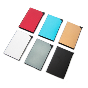 New Aluminum RFID Blocking Auto Pop Up Slide Credit Cards Holder Metal Front Pocket Cards Box Wallet