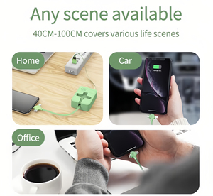 Có Thể Thu Vào Phổ Nhanh Chóng Sạc USB Cáp Đa Chức Năng Điện Thoại Chủ 3in1 Dữ Liệu Sạc Cho IOS Tương Thích iPhone Di Động - Product Image 3