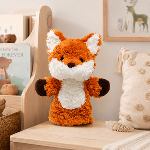 Marionnette de doigt en peluche Kawaii personnalisée, renard de <span class=keywords><strong>jeu</strong></span> de rôle, pour l'éducation précoce, animal de dessin animé - Product Image 4