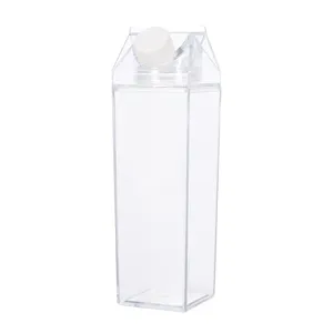 맞춤형 로고 500ml 투명 플라스틱 물병 귀여운 우유 병
