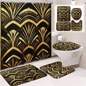 Cortina de Ducha de Poliéster con Estampado de Diamantes y Mármol Surtido, Juego de Cortina y Alfombra para Baño con Impresión Digital, Venta al por Mayor - Product Image 5