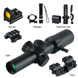 ชุดกล้องเล็งสำหรับล่าสัตว์กลางแจ้ง SYQT 9-in-1 ระยะไกล 1-5x24IR พร้อมจุดแดง ไฟฉายเลเซอร์สีเขียว/แดง ปรับได้สำหรับการผจญภัยกลางแจ้ง - Product Image 4