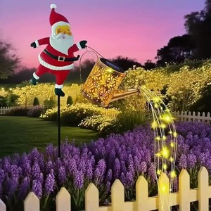 Lámpara Solar de Jardín con Forma de Regadera de Santa, Luz Decorativa LED para Exteriores con Panel Solar, Diseño Impermeable - Product Image 1