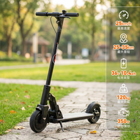 Trottinette électrique pliable la plus populaire, étanche IP65, en alliage d'aluminium, moteur sans balais 36V 350W, batterie au lithium, haute puissance
