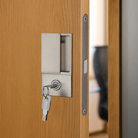 Serrure de porte magnétique universelle pour porte invisible, chambre, salle de bain, porte en bois, poignée de porte silencieuse