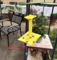 Piège à insectes fonctionnel pour jardin extérieur, outil anti-mouches en plastique, station d'appât pour mouches