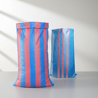 25kg 50kg Zware Blauw-Rood Gestreepte PP Geweven Zakken voor Landbouw Rijst Mais Voeder Kunstmest Bloem Verpakkingen Groothandel