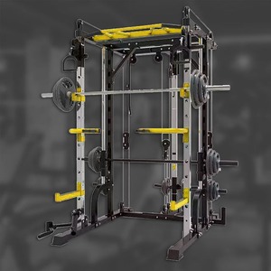 เครื่องออกกำลังกายมัลติฟังก์ชั่น MR Compact Commercial Power Rack Smith สำหรับสควอท อก ขา พร้อมแผ่นโฟม ABS และอุปกรณ์สแตนเลส เสริมสร้างความแข็งแรง - Product Image 1