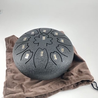 Hot Selling 6 Inch Mini Steel Tongue Drum 11-Note Rain Chime Percussion Musical Instrument Stainless Steel Drum Chamber