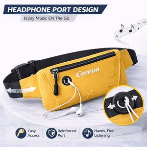 Sac banane unisexe réglable pour sports de plein air, en tissu Oxford durable, forme tonneau, résistant à l'eau, avec fermeture éclair, pour téléphone portable - Product Image 5