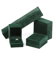 Boîte d'emballage de bijoux de luxe rectangulaire/carrée verte personnalisée Xinxing, insert en velours de haute qualité pour bagues, boucles d'oreilles, colliers
