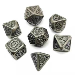 Gaming <strong>Dice</strong> Sets Table Games Polyhedral Custom16mm Wholesale <strong>Metal</strong> Dragons Dnd Rpg <strong>Dice</strong> With Antique