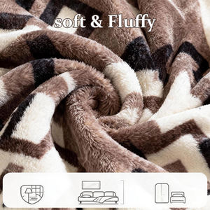 Fabrika Toptan Satış Süper Yumuşak Polyester Battaniye Tarzı Ağır Peluş Sıcak Baskılı Raşel Yatak Örtüsü Kışlık Yatak Örtüleri - Product Image 2