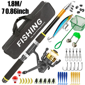 Canna da Pesca Sea Glass Lure, Set Completo, Combinazione Esche Dure e Morbide, Retrattile, per Principianti, Uso in Spiaggia e Oceano, Carpa, con Manico in EVA - Product Image 6