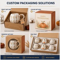 Mug en céramique de porcelaine de haute qualité, élégant, pas cher, en forme de citrouille de Thanksgiving, personnalisable, coloré, compatible lave-vaisselle, pour la rentrée scolaire