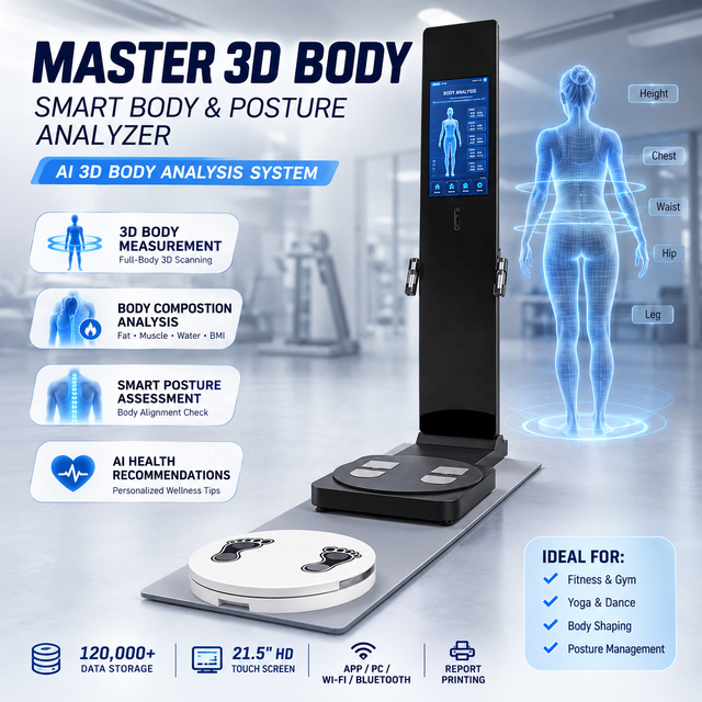 3D Body Shape Scanner for Body Measurement 360° Body Scanning System for Fitness Beauty Salon Shape Visualization