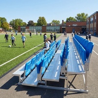 Sièges de stade en aluminium relevables à design plat, écologiques et résistants aux UV pour systèmes de gradins télescopiques et complexes sportifs