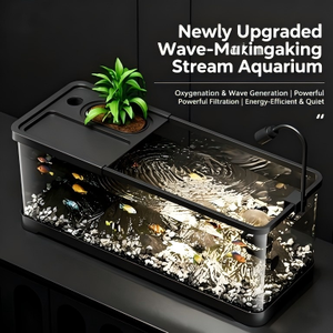 Nouveau terrarium écologique pour <span class=keywords><strong>tortues</strong></span> avec couvercle et plateforme de basking, terrarium de bureau pour reptiles pour la décoration de la maison - Product Image 1