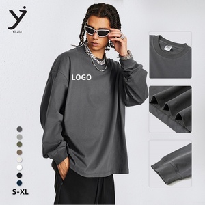 Camisa deportiva de manga larga antibacteriana de 225g 5A para hombre, holgada, transpirable y ligera de talla grande para la temporada de otoño - Product Image 2
