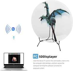 MissYou Ventilador Holográfico 3D de Alta Tecnología con Cubierta, Proyector de Pantalla LED Publicitaria con APP y WIFI para Exposiciones y Uso Navideño - Product Image 4