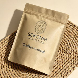 Custom Printed Kraft Paper Zipper Bag Eco Friendly Stand up <b>pouch</b> for Natural Skincare Products - Product Image 2