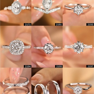 แหวนเพชรเพาะเลี้ยงในห้องปฏิบัติการ Qingling Jewelry พร้อมใบรับรอง IGI ทองคำแท้ 18K น้ำหนัก 1-5 กะรัต แหวนหมั้นสำหรับผู้หญิง - Product Image 3