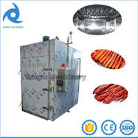 Fumoir industriel automatique à succès, direct usine, pour saucisses, tofu, bacon, haricots