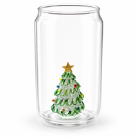 Verre à boire en borosilicate de haute qualité pour Noël, gobelet résistant à la chaleur, tasse à eau pour cadeau de fête