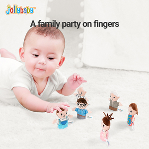 Jollybaby Hot Bán nhồi tay con rối gia đình mẹ cha nhân vật sang trọng ngón tay con rối con người - Product Image 4