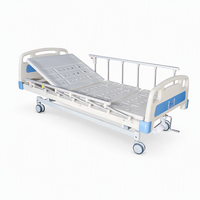 Lit d'hôpital économique à fonction simple, panneau ABS, revêtement antibactérien, certifié CE ISO