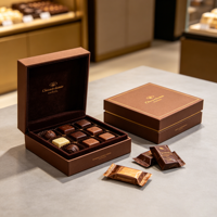 Boîte cadeau en carton rigide de qualité alimentaire personnalisée en gros pour chocolat, emballage de présentation, de stockage et d'expédition antichoc pour la vente au détail