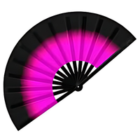 Éventails personnalisés imprimés à main personnalisés Éventails promotionnels pliables en plastique bambou à sublimation avec logo