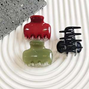 DZ Pince à cheveux en acétate solide de 5 cm, nouvelle conception de haute qualité, pinces léopard écologiques, épaisseur de 4 mm pour un usage quotidien - Product Image 3