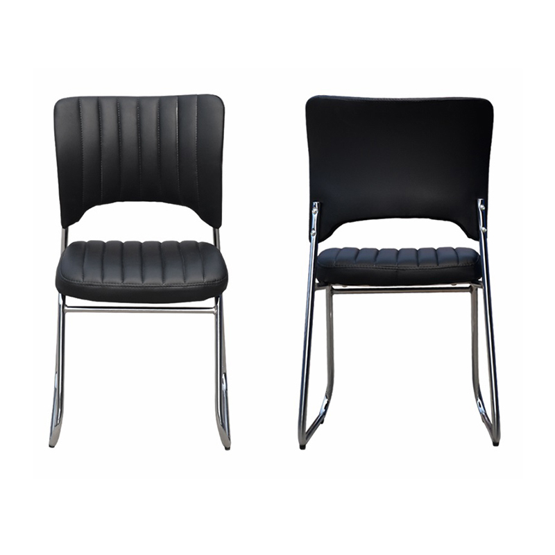 Wholesale stackable chair conference meeting room stackable PU leather visitor chair