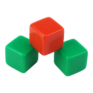 ลูกเต๋า 6 ด้าน สีแดงเขียว แบบเรียบ ขนาด 16 มม. มุมตรง สำหรับการเรียนการสอนและเล่นเกม ขายส่ง - Product Image 2