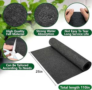 Tapis d'arrosage automatique pour plantes 110x25 pouces, tapis capillaire auto-arrosant en feutre de <span class=keywords><strong>3</strong></span> <span class=keywords><strong>mm</strong></span> pour la germination des graines et l'hydroponie - Product Image 2