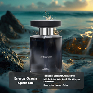 Diffuseur de parfum liquide pour voiture moderne de luxe, en verre, 100 ml, noir, avec un parfum longue durée et un air rafraîchissant par évaporation naturelle - Product Image 6