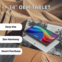 Tablet Android MTK6797 Deca Core 14 Inci OEM Pabrik, 4GB 128GB dengan Layar Sentuh Besar 14.1 Inci untuk Pendidikan