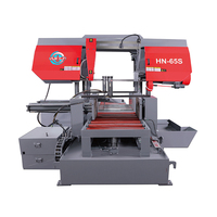 Scie à ruban CNC à double colonne entièrement automatique avec enroulement en cuivre pur de 7,5 kW et station d'alimentation hydraulique suspendue indépendante
