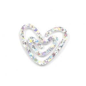 Customizable Purple Glitter Heart Acrylic Laser Cut <strong>Bookmarks</strong> Scrap Buster Paperclip <strong>Bookmark</strong> for Book Lovers - Product Image 2